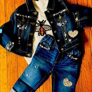 Handmade jean sets matching tee